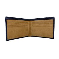 Jl Collections Navy Blue Men's Wallet Genuine Leather ( Jl_mw_3495 )