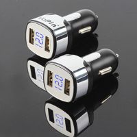 Yopin 2 Port Dual USB Car Charger Fast Charging 5v 2.1a LED Display Car Styling Charger