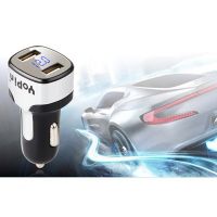 Yopin 2 Port Dual USB Car Charger Fast Charging 5v 2.1a LED Display Car Styling Charger