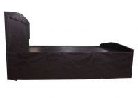 Black Queen Size Textured Bed With Storage