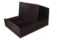 Black Queen Size Textured Bed With Storage
