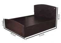 Black Queen Size Textured Bed With Storage