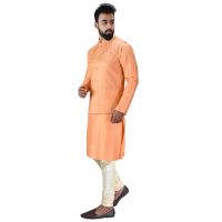 Men Kurta, Ethnic Jacket And Pyjama Set Cotton Silk ( Code - Ethset020)