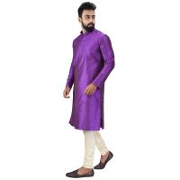 Limited Edition Cotton Silk Regular Fit Self Design Kurta Pajama ( Code - Akakkuset043)