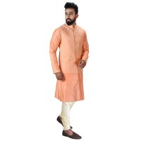 Men Kurta, Ethnic Jacket And Pyjama Set Cotton Silk ( Code - Ethset019)