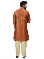 Angrakha Cotton Silk Regular Fit Self Design Kurta Pajama Set ( Code - Bckuset015)