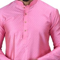 Limited Edition Cotton Silk Regular Fit Self Design Kurta Pajama ( Code - Akakkuset0052)