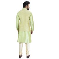 Men Kurta, Ethnic Jacket And Pyjama Set Cotton Silk ( Code - Ethset016)