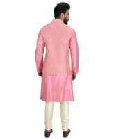 Men Kurta, Ethnic Jacket And Pyjama Set Cotton Silk ( Code - Ethset017)