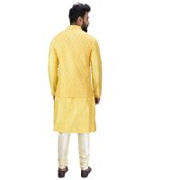 Men Kurta, Ethnic Jacket And Pyjama Set Cotton Silk ( Code - Ethset018)