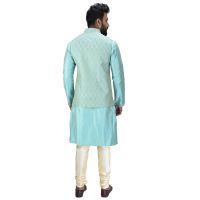 Men Kurta, Ethnic Jacket And Pyjama Set Cotton Silk ( Code - Ethset024)