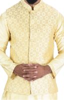 Men Kurta, Ethnic Jacket And Pyjama Set Cotton Silk ( Code - Ethset025)