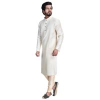 Limited Edition Cotton Silk Regular Fit Self Design Kurta Pajama ( Code - Akakkuset08)