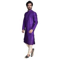 Limited Edition Cotton Silk Regular Fit Self Design Kurta Pajama ( Code - Akakkuset023)