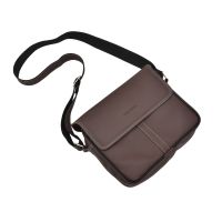 Aquador Messenger Bag With Brown Faux Vegan Leather(ab-s-1515-brown)