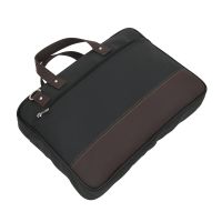 Aquador Laptop Cum Messenger Bag With Black Brown Faux Vegan Leather- ( Code -ab-s-1461-black Brown )