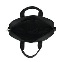 Aquador Laptop Cum Messenger Bag With Black Faux Vegan Leather - ( Code -ab-s-1462-black )
