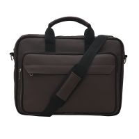 Aquador Laptop Cum Messenger Bag With Brown Faux Vegan Leather - ( Code -ab-s-1463-brown )