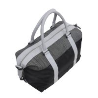 Aquador Duffle Bag With Black And Grey Pu Leather (code - Ab-s-1477blackgray)