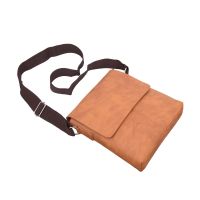 Aquador Messenger Hand Bag With Tan Faux Vegan Leather(ab-s-1485-tan)