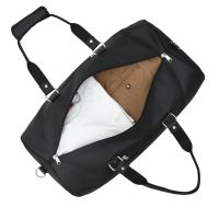 Aquador Black Faux Vegan Leather Duffel Bag (ab-s-1527-black)