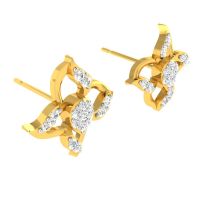 Avsar 18 (750) Yellow Gold And Diamond Pranjal Earring (code - Ave424a)