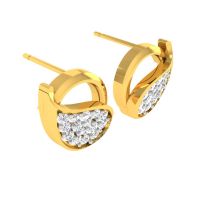 Avsar 18 (750) Yellow Gold And Diamond Seema Earring (code - Ave442a)