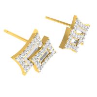 Avsar 18 (750) Yellow Gold And Diamond Swati Earring (code - Ave445a)