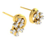 Avsar 18 (750) Yellow Gold And Diamond Arvika Earring (code - Ave450a)