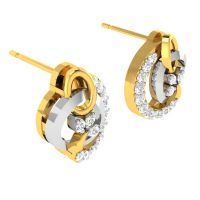 Avsar 18 (750) Yellow Gold And Diamond Chetna Earring (code - Ave454a)