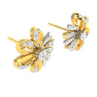 Avsar 18 (750) Yellow Gold And Diamond Renuka Earring (code - Ave460yb)