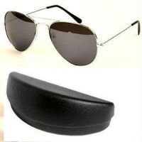 Airforce Gents Sunglass Golden Frame With Free Goggles Case