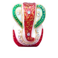 Green Ear Marble Ganesh - Handicrafts