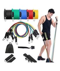 Resistance Bands Pull Rope Pilates Fitness home gym kit toning tube (Multi Color)