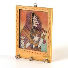 Vivan Creation Rajasthani Gemstone Painting Key Holder Gift -121