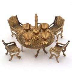 Vivan Creation Unique Design Dining Table Chair Maharaja Set -196