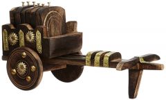 Omlite Wooden Coaster Bullock Cart - ( Code - 2003 )