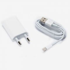 Apple I Phone 5/5s Charger Wall Charger Charging Cable (white)