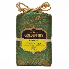 Golden Tips Lemon Green Tea - Brocade Bag, 100g - Food & Beverages