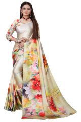 Mahadev Enterprise Digital Print Crepe Saree With Running Blouse Piece (DC254B)