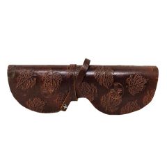 JL collections Unisex Leather Lens Shaped Wrapping Spectacle Case ( Code - JL_3442)