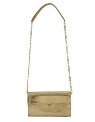 JL Collections Gold Polyurethane (PU) Shoulder sling Bag for Women (Code - JL_3460)