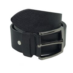Men Black Genuine Leather Belt