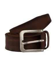 JL Collections Men's Casual Brown Single Hide Genuine Leather Belt