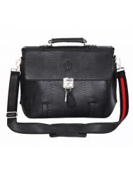 JL Collections Black Leather Laptop Executive Messenger Bag (Code - JL_EB_3479)