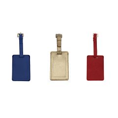 JL Collections Polyurethane (PU) Multicolor Luggage Tags for Suitcases and Bags (Pack of 3) (Code - JL_LT_MUL)