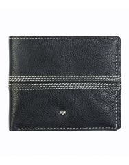 JL Collections 6 Card Slots Men's Black and Brown Leather Wallet