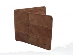 JL Collections Mens Light Brown Genuine Leather Wallet (6 Card Slots)