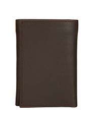 JL Collections Mens Brown Genuine Leather Three Fold Wallet (9 Card Slots)