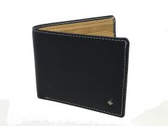 JL Collections Mens Black Genuine Leather Wallet (6 Card Slots)